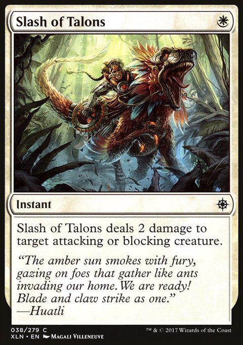 Slash of Talons, Ixalan #38, Magic: The Gathering card
