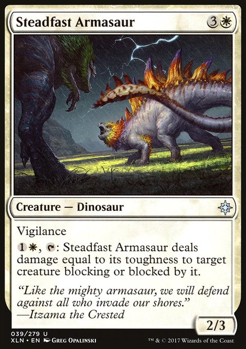 Steadfast Armasaur, Ixalan #39, Magic: The Gathering card