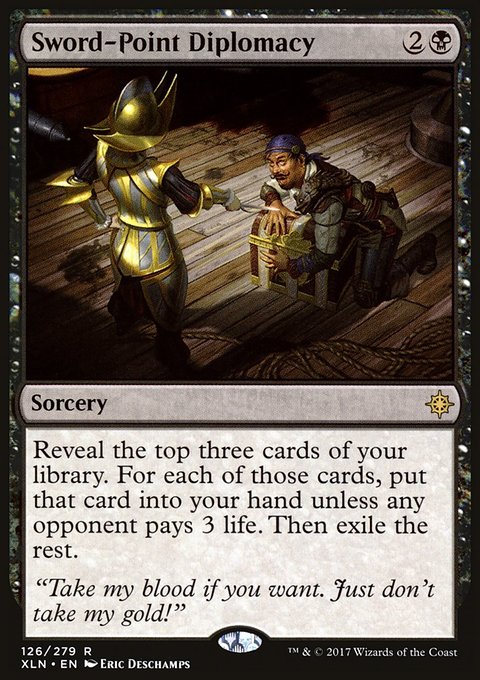 Sword-Point Diplomacy, Ixalan #126, Magic: The Gathering card