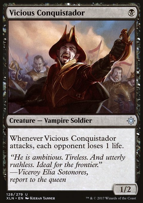 Vicious Conquistador, Ixalan #128, Magic: The Gathering card