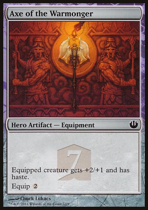 Axe of the Warmonger, Journey into Nyx Hero's Path #7d, Magic: The Gathering card