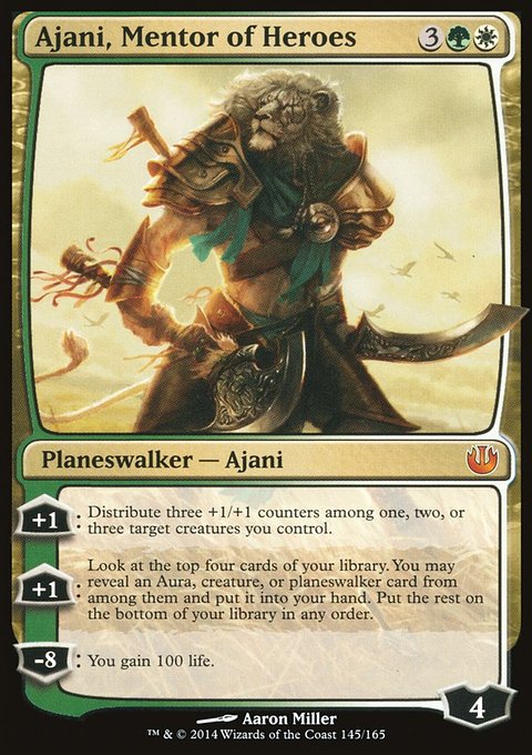 Ajani, Mentor of Heroes, Journey into Nyx #145, Magic: The Gathering card