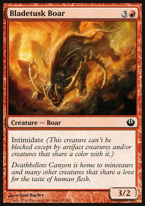 Bladetusk Boar, Journey into Nyx #90, Magic: The Gathering card