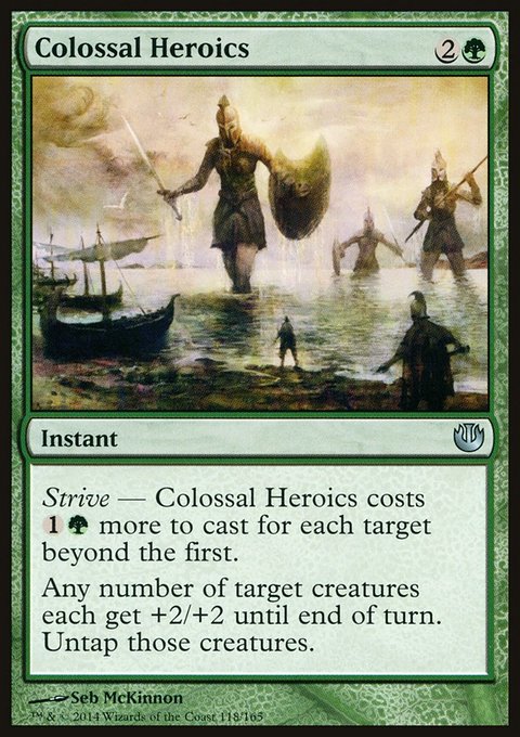 Colossal Heroics, Journey into Nyx #118, Magic: The Gathering card