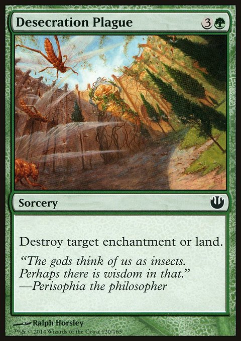 Desecration Plague, Journey into Nyx #120, Magic: The Gathering card