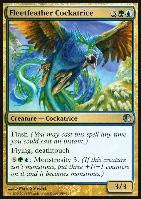 Fleetfeather Cockatrice, Journey into Nyx #149, Magic: The Gathering card