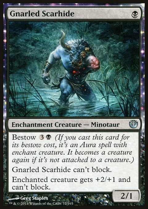 Gnarled Scarhide, Journey into Nyx #72, Magic: The Gathering card