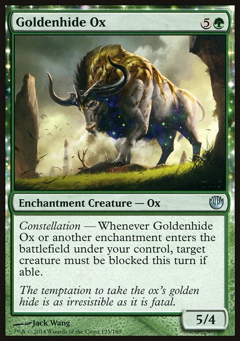 Goldenhide Ox, Journey into Nyx #125, Magic: The Gathering card