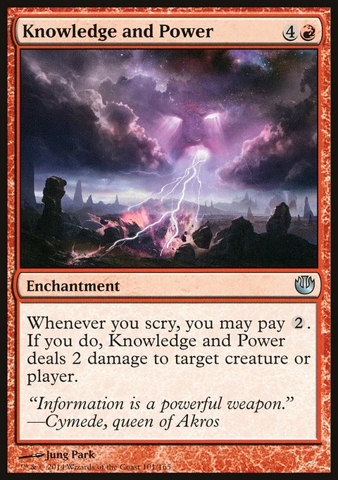 Knowledge and Power, Journey into Nyx #101, Magic: The Gathering card