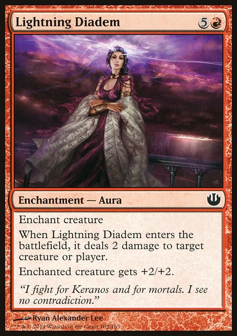 Lightning Diadem, Journey into Nyx #102, Magic: The Gathering card