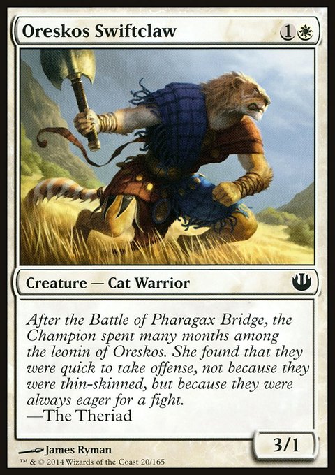 Oreskos Swiftclaw, Journey into Nyx #20, Magic: The Gathering card
