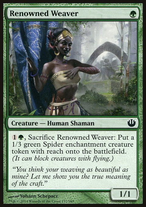 Renowned Weaver, Journey into Nyx #137, Magic: The Gathering card