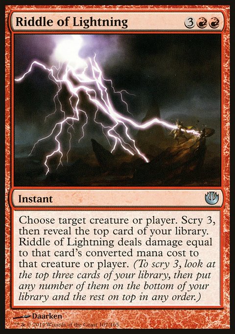 Riddle of Lightning, Journey into Nyx #107, Magic: The Gathering card
