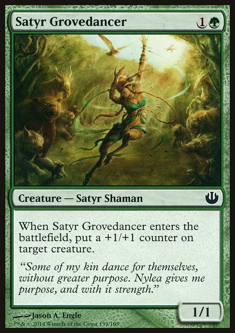 Satyr Grovedancer, Journey into Nyx #139, Magic: The Gathering card