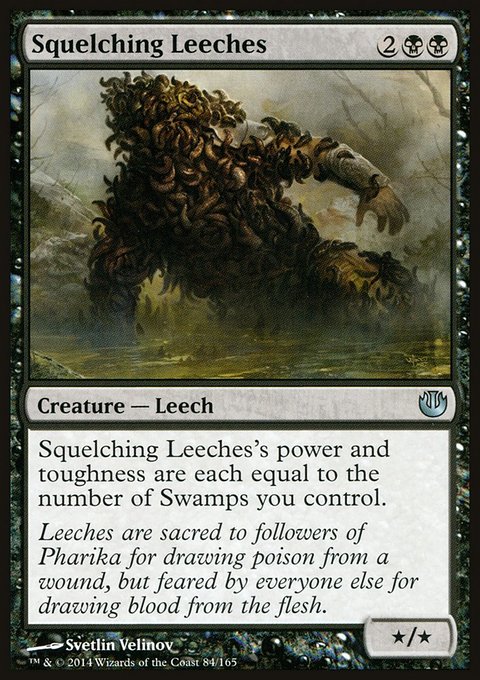 Squelching Leeches, Journey into Nyx #84, Magic: The Gathering card