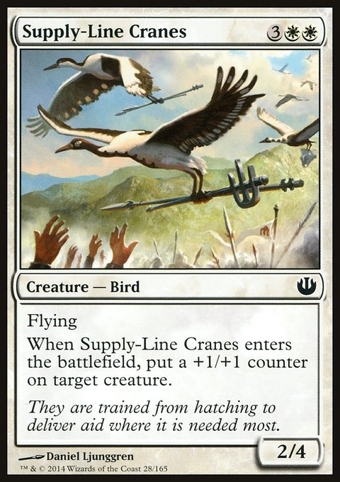 Supply-Line Cranes, Journey into Nyx #28, Magic: The Gathering card