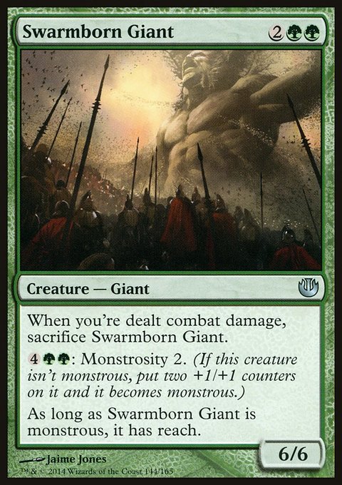 Swarmborn Giant, Journey into Nyx #144, Magic: The Gathering card