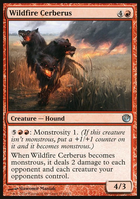 Wildfire Cerberus, Journey into Nyx #116, Magic: The Gathering card