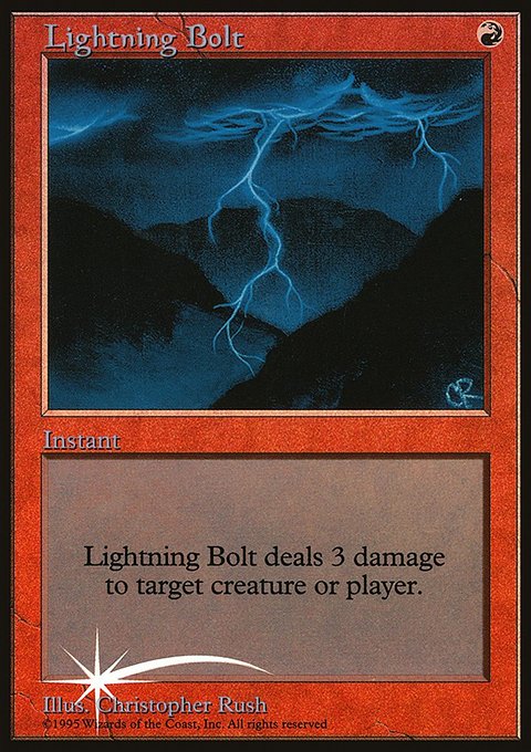 Lightning Bolt, Judge Gift Cards 1998 #1, Magic: The Gathering card