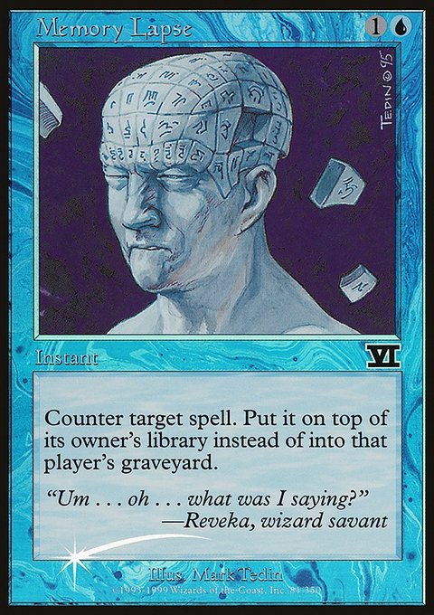 Memory Lapse, Judge Gift Cards 1999 #1, Magic: The Gathering card