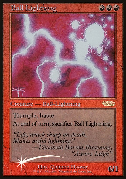 Ball Lightning, Judge Gift Cards 2001 #1, Magic: The Gathering card