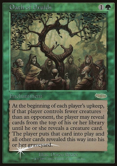 Oath of Druids, Judge Gift Cards 2001 #2, Magic: The Gathering card