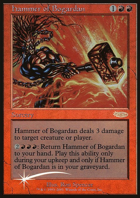Hammer of Bogardan, Judge Gift Cards 2002 #1, Magic: The Gathering card