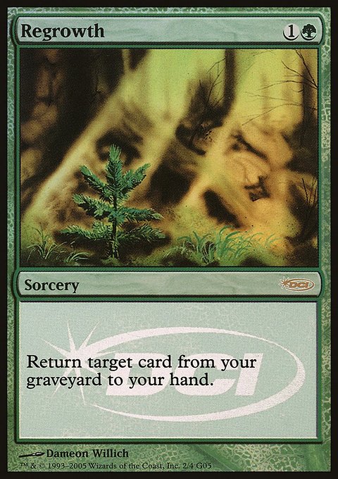 Regrowth, Judge Gift Cards 2005 #2, Magic: The Gathering card