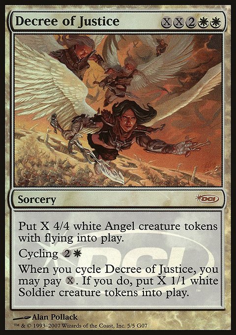 Decree of Justice, Judge Gift Cards 2007 #5, Magic: The Gathering card