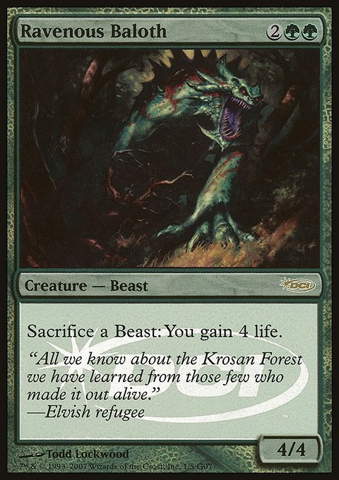Ravenous Baloth, Judge Gift Cards 2007 #1, Magic: The Gathering card