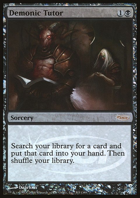 Demonic Tutor, Judge Gift Cards 2008 #3, Magic: The Gathering card