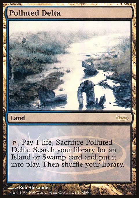 Polluted Delta, Judge Gift Cards 2009 #8, Magic: The Gathering card