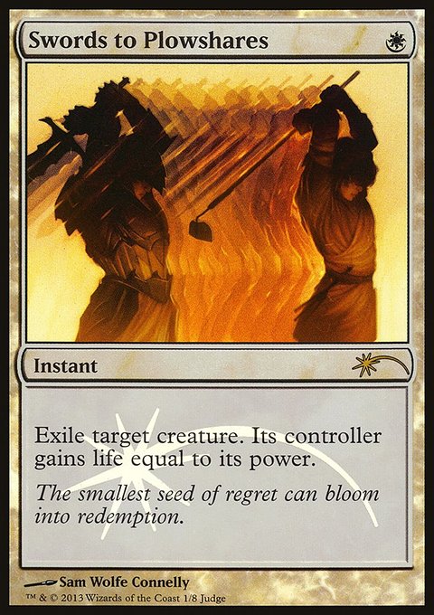 Swords to Plowshares, Judge Gift Cards 2013 #1, Magic: The Gathering card