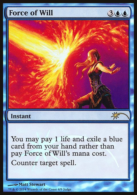 Force of Will, Judge Gift Cards 2014 #4, Magic: The Gathering card