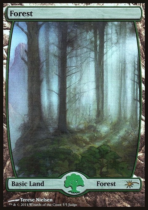 Forest, Judge Gift Cards 2014 #5★, Magic: The Gathering card