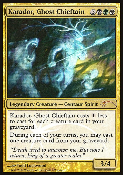 Karador, Ghost Chieftain, Judge Gift Cards 2014 #1, Magic: The Gathering card