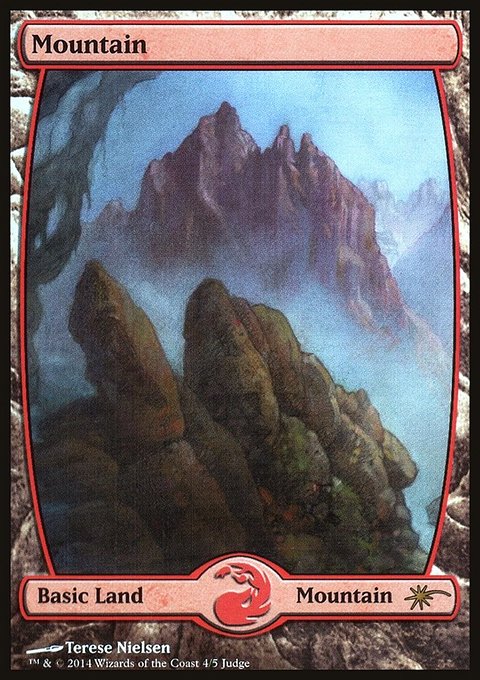 Mountain, Judge Gift Cards 2014 #4★, Magic: The Gathering card