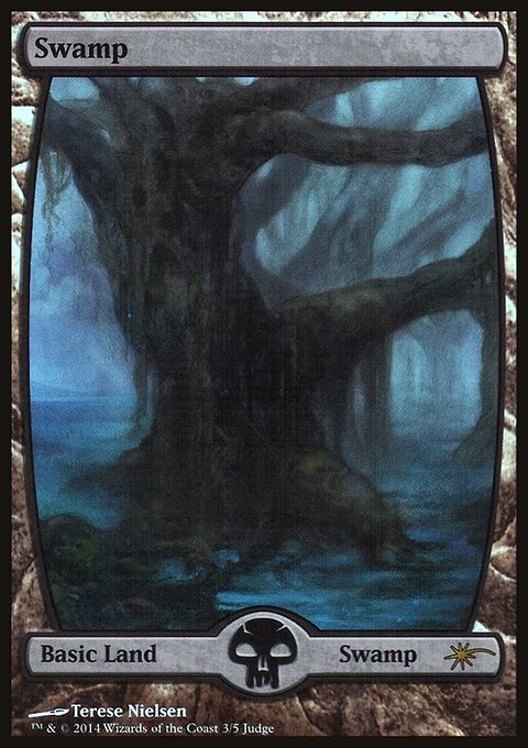 Swamp, Judge Gift Cards 2014 #3★, Magic: The Gathering card