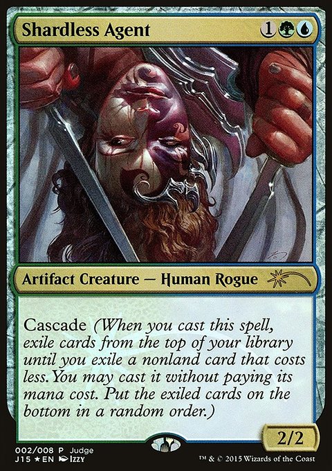 Shardless Agent, Judge Gift Cards 2015 #2, Magic: The Gathering card