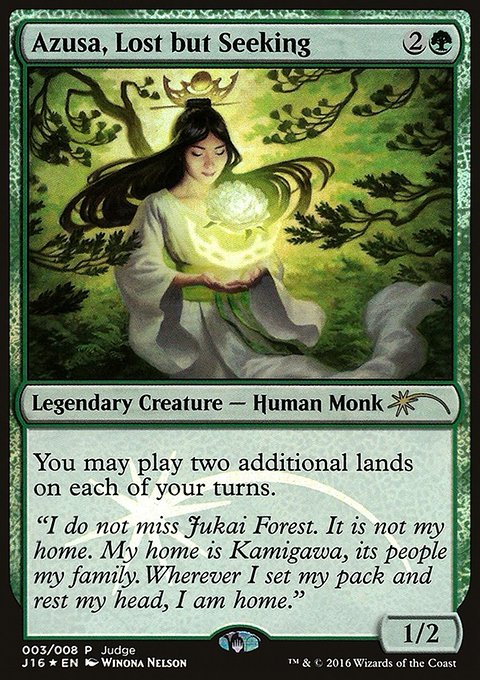 Azusa, Lost but Seeking, Judge Gift Cards 2016 #3, Magic: The Gathering card
