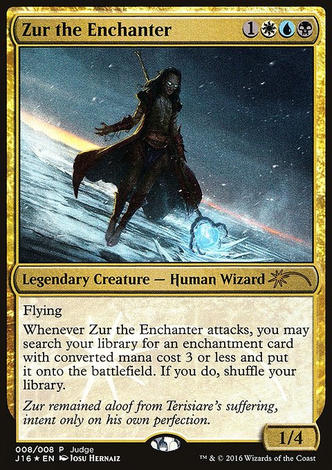 Zur the Enchanter, Judge Gift Cards 2016 #8, Magic: The Gathering card