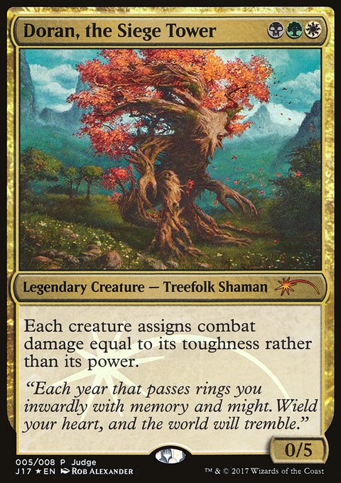 Doran, the Siege Tower, Judge Gift Cards 2017 #5, Magic: The Gathering card
