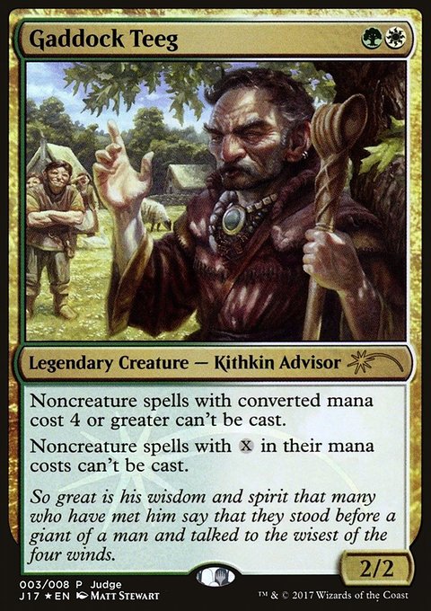 Gaddock Teeg, Judge Gift Cards 2017 #3, Magic: The Gathering card