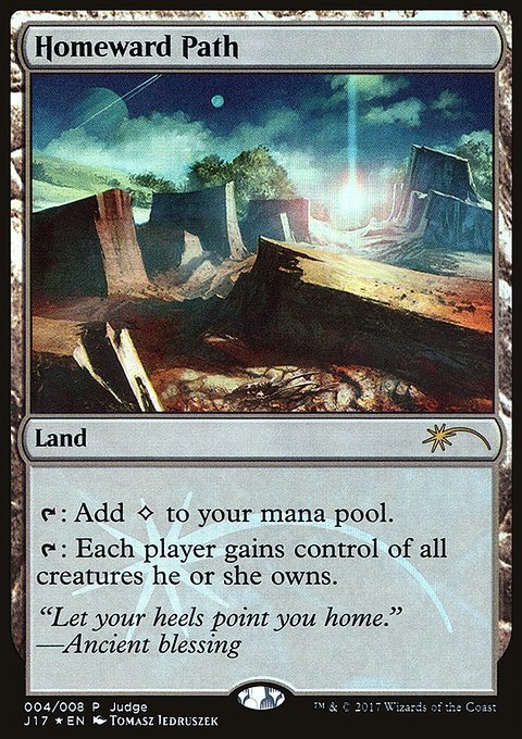 Homeward Path, Judge Gift Cards 2017 #4, Magic: The Gathering card