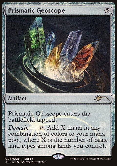 Prismatic Geoscope, Judge Gift Cards 2017 #6, Magic: The Gathering card