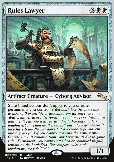 Rules Lawyer, Judge Gift Cards 2017 #9, Magic: The Gathering card