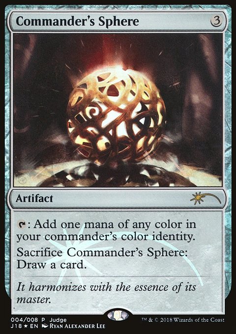 Commander's Sphere, Judge Gift Cards 2018 #4, Magic: The Gathering card