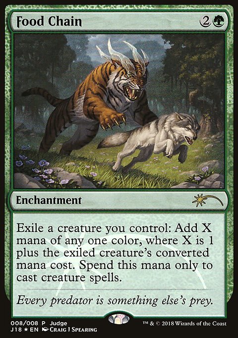Food Chain, Judge Gift Cards 2018 #8, Magic: The Gathering card