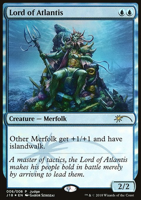 Lord of Atlantis, Judge Gift Cards 2018 #6, Magic: The Gathering card