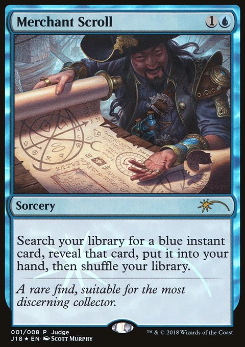 Merchant Scroll, Judge Gift Cards 2018 #1, Magic: The Gathering card